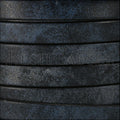 10mm flat RUSTIC leather BLUE - meter