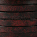 10mm flat RUSTIC leather BURGUNDY - meter