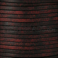 3mm flat RUSTIC leather BURGUNDY - meter