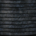 5mm flat RUSTIC leather BLUE - meter