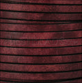 5mm flat RUSTIC leather RED - meter