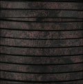 5mm flat RUSTIC leather PURPLE - meter