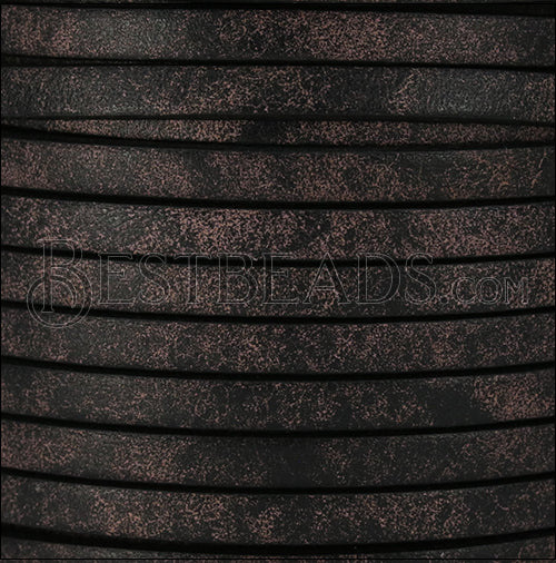 5mm flat RUSTIC leather PURPLE - meter