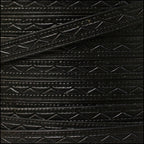 8mm flat ROMAN leather BLACK - meter