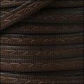 8mm flat ROMAN leather DARK BROWN - meter