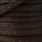 8mm flat ROMAN leather DARK BROWN - meter