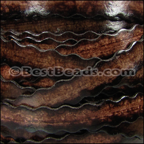 10mm flat RIC RAC leather DISTRESSED BROWN - meter
