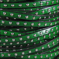 5mm flat STUDDED leather KELLY GREEN - 1 meter