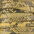 10mm flat PYTHON leather YELLOW - meter