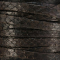 10mm flat PYTHON leather DARK BROWN - meter