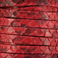 10mm flat PYTHON leather RED - meter