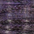 5mm flat PYTHON leather PURPLE - meter