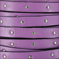 10mm flat STUDDED leather LILAC - meter