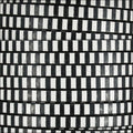 5mm flat FOIL STAMPED STRIPES leather BLACK & WHITE - meter
