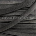 10mm flat VINTAGE leather BLACK - meter