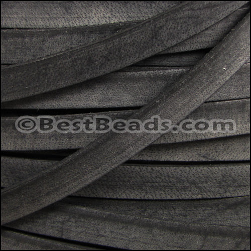 10mm flat VINTAGE leather BLACK - meter