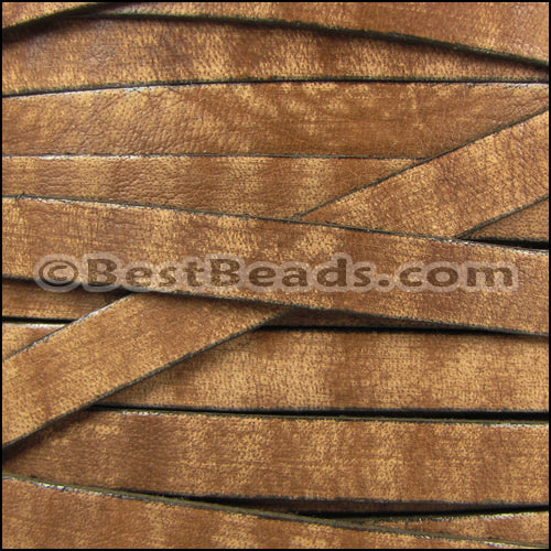 10mm flat VINTAGE leather MOCHA - meter
