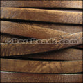 10mm flat VINTAGE leather BROWN - meter