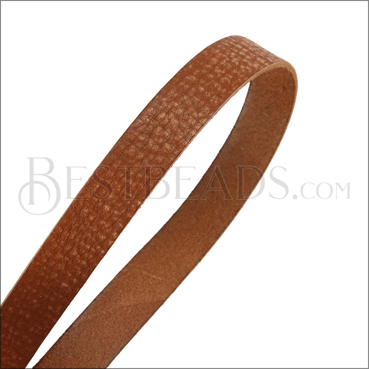 20mm flat VINTAGE leather WHISKEY - 1m strip