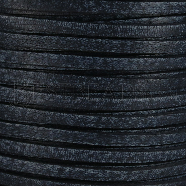 5mm flat VINTAGE leather MIDNIGHT - meter