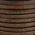 5mm flat VINTAGE leather BROWN - meter