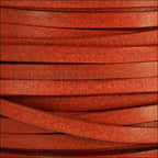 5mm flat VINTAGE leather ORANGE - meter