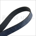 20mm flat VINTAGE MEDITERRANEAN leather NAVY BLUE - approx. 3 feet