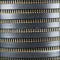 10mm flat ZIPPER leather DARK GREY - 1 meter