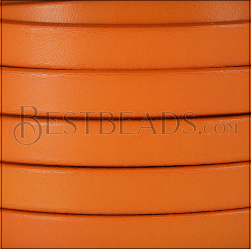10mm flat leather CANDY TANGERINE - meter