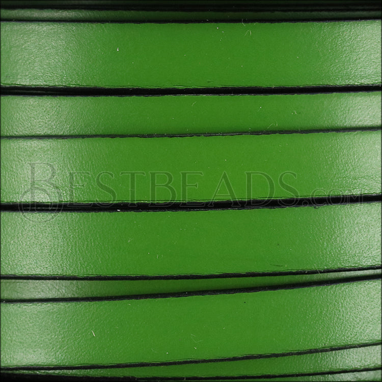 10mm flat leather OLIVE GREEN - meter