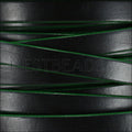 10mm flat leather BLACK with GREEN - meter