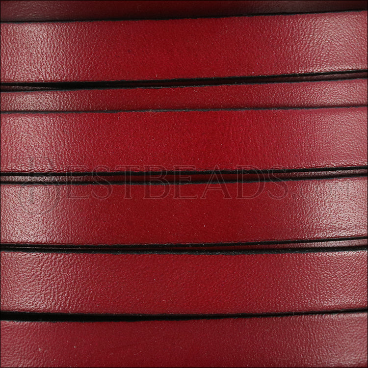 10mm flat leather PLUM - meter