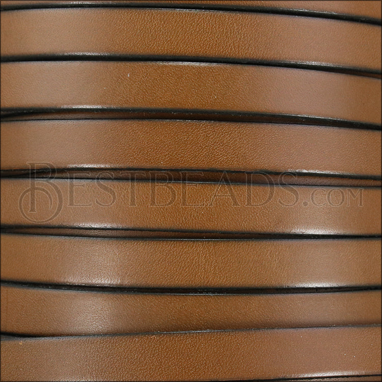 LIMITED 10mm flat leather TOBACCO - meter
