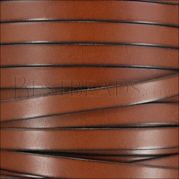 LIMITED 10mm flat leather TAN - meter
