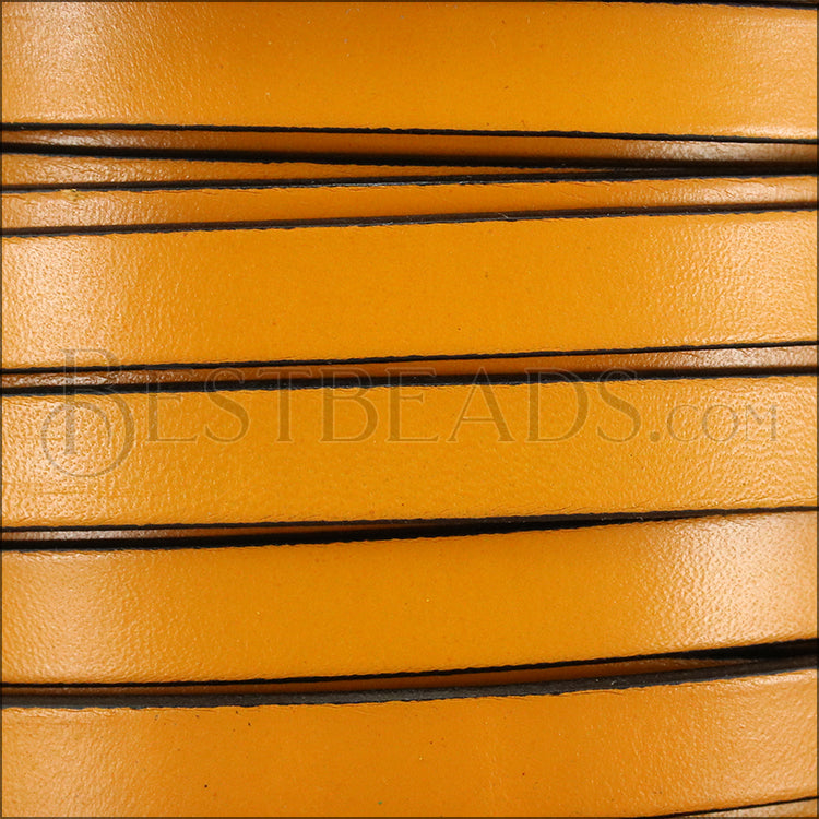 10mm flat leather MUSTARD - meter