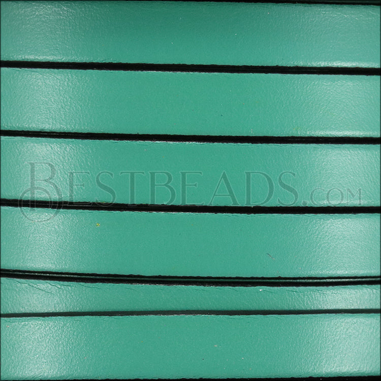 10mm flat leather PASTEL EMERALD GREEN - meter