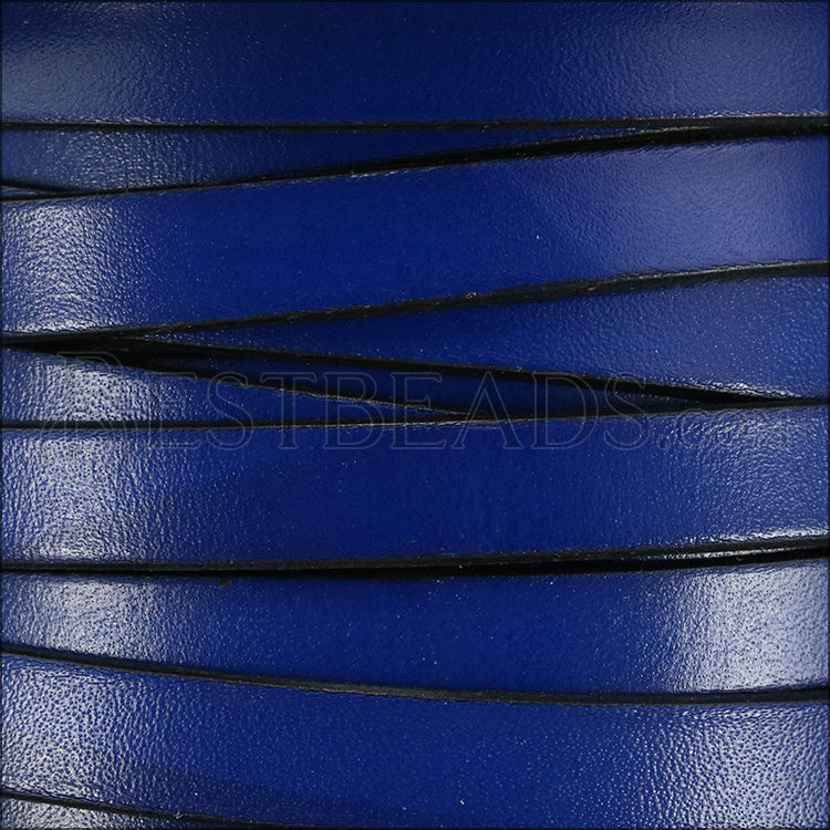 10mm flat leather ELECTRIC BLUE - meter