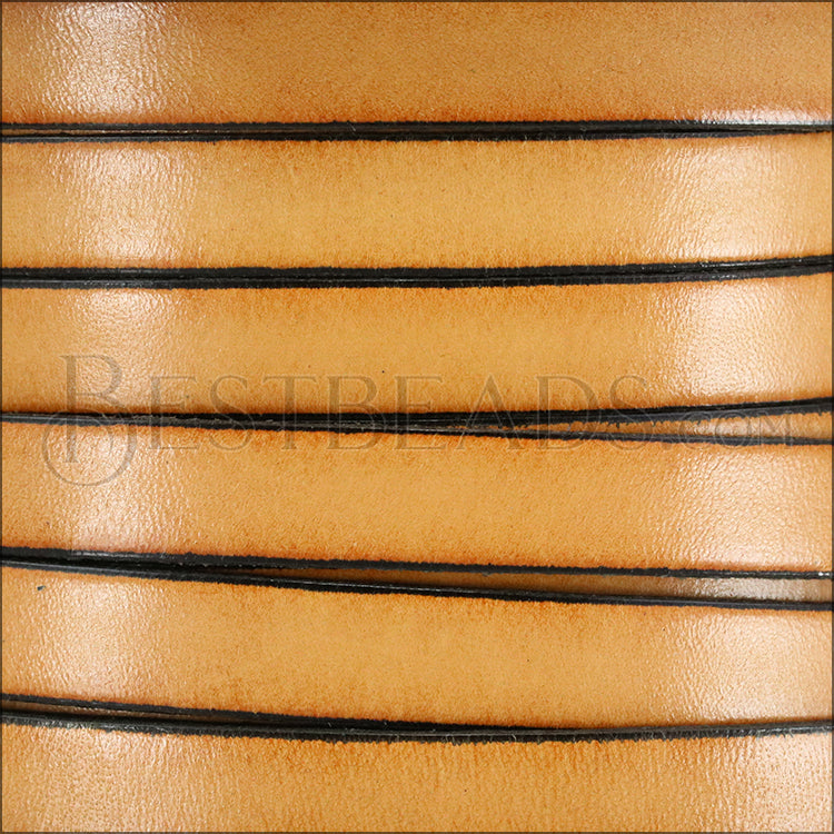 10mm flat leather HAZELNUT - meter