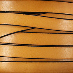 10mm flat leather TOBACCO - meter