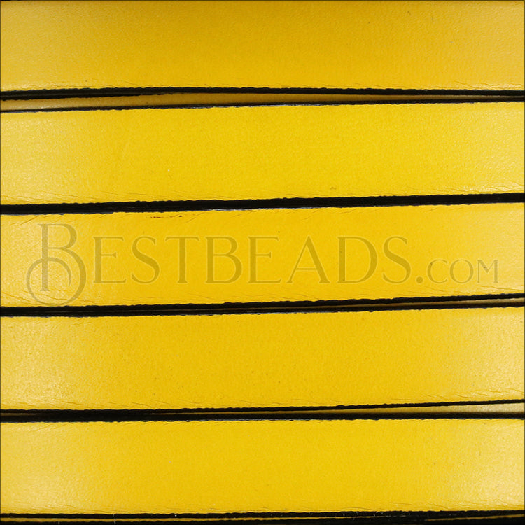 10mm flat leather OLD YELLOW - meter