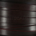 10mm flat leather BROWN with BURGUNDY - meter