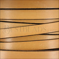 10mm flat leather NATURAL WITH BLACK - meter