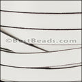 10mm flat leather WHITE WITH BLACK - meter