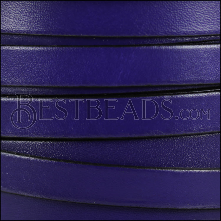 10mm flat leather INDIGO - meter