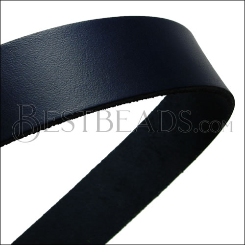 20mm flat leather NAVY - approx. 3 feet