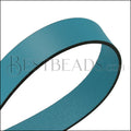 20mm flat leather PASTEL BLUE/TURQUOISE - approx. 3 feet