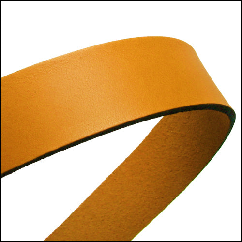 20mm flat leather MUSTARD YELLOW - approx. 3 feet