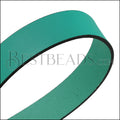 30mm STRIP flat leather PASTEL EMERALD GREEN - approx. 3 feet