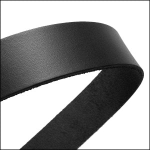 20mm flat leather BLACK - approx. 3 feet