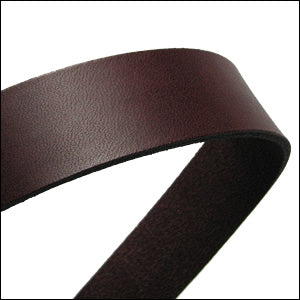 20mm flat leather CHOCOLATE - approx. 3 feet